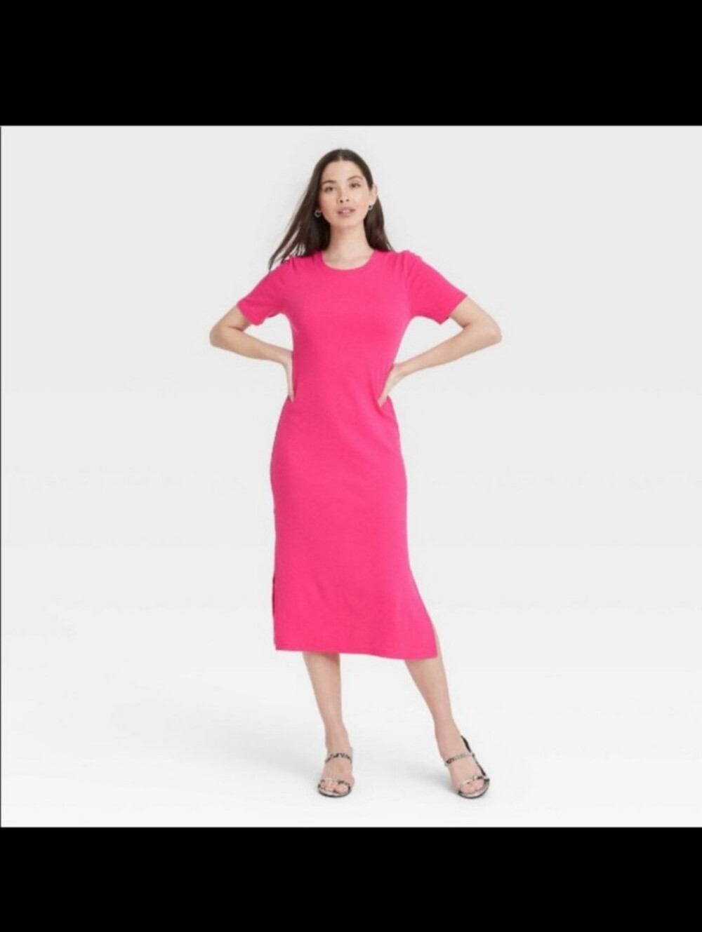 A New Day Pink Midi Dress Size Small